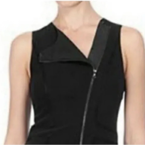 Rag & Bone Rae Dress In Black Sold In Store Only Asymmetrical Zipper Front SZ 4 - Picture 3 of 15